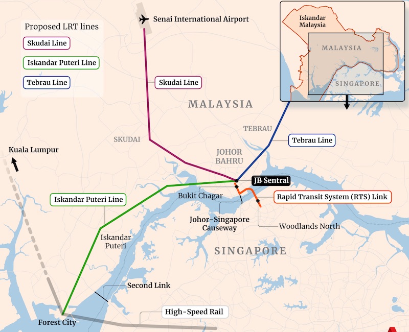 High Speed Rail (HSR) & RTS In JB Connection Proposal Route